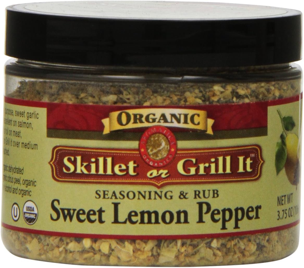 Aromatica Organics Lemon Pepper Seasoning, 3.75-Ounce