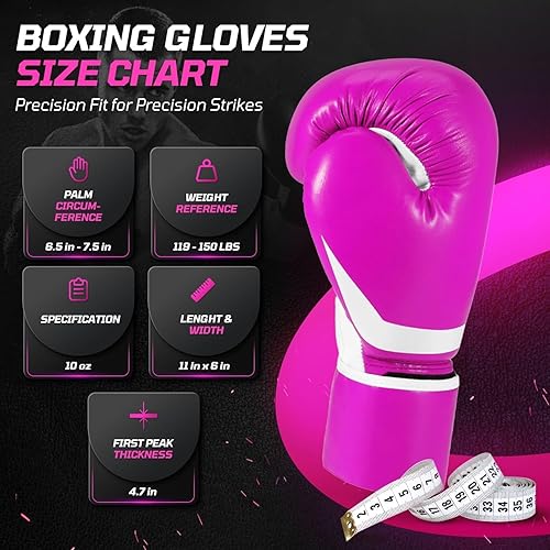 Miniatura 7 de Flexzion Guantes de entrenamiento de boxeo para boxeo, Muay Thai, Kickboxing, bolsa pesada, guantes de boxeo, muñequera, combate de contacto