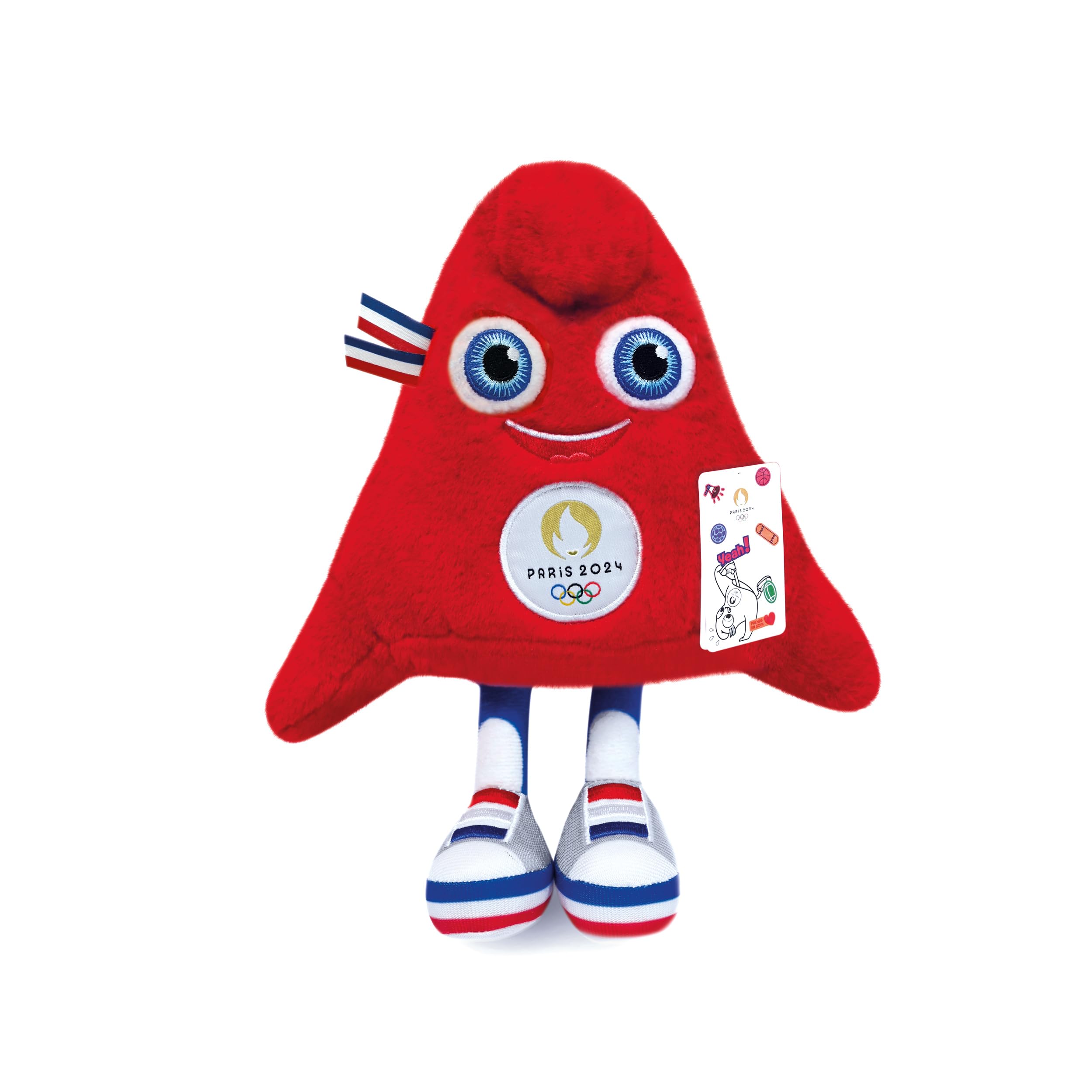 Fun House JEMINI Reisekopfstütze – Olympische Spiele Paris 2024 Maskottchen, Für Kinder, Farbe Rot/blau/gelb