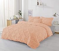 Vista 20 de Lujosa funda de edredón plisada de 1 pieza, tamaño matrimonial/queen (90 x 90 pulgadas), 100% algodón egipcio de 800 hilos, con cierre de cremallera