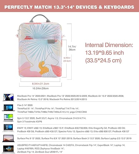 Vista 135 de MoKo Funda para tablet de 9 a 11 pulgadas, con asa para el hombro, se adapta a iPad Air M3 de 11 pulgadas, iPad A16 2025, Pro de 11 pulgadas, iPad