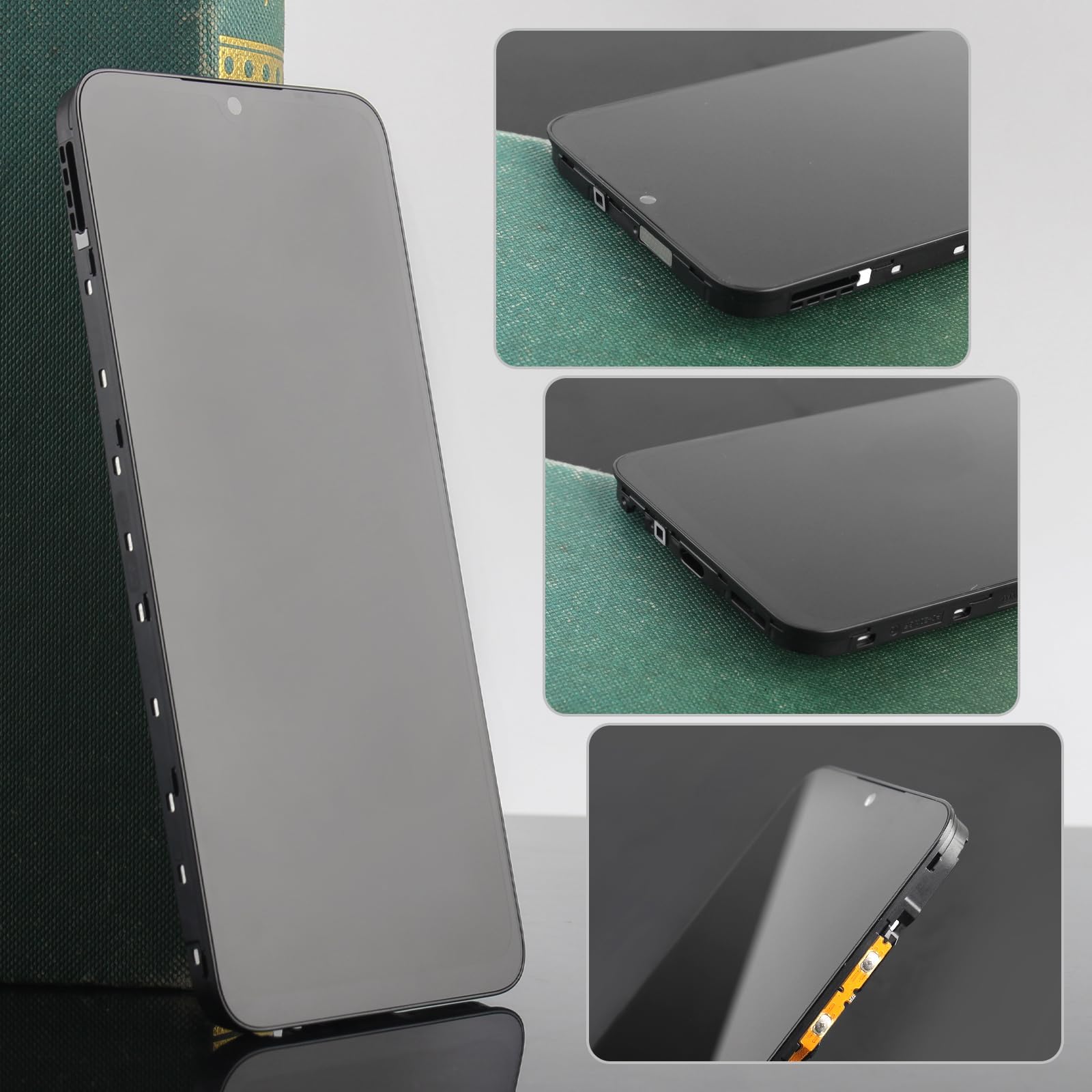 Para Samsung Galaxy A05s Pantalla Reemplazo para Samsung Galaxy A05s SM-A057F SM-A057M Pantalla Táctil LCD Digitalizador de Repuest Asamblea con Herramientas de Reparación(Negra + Marco)