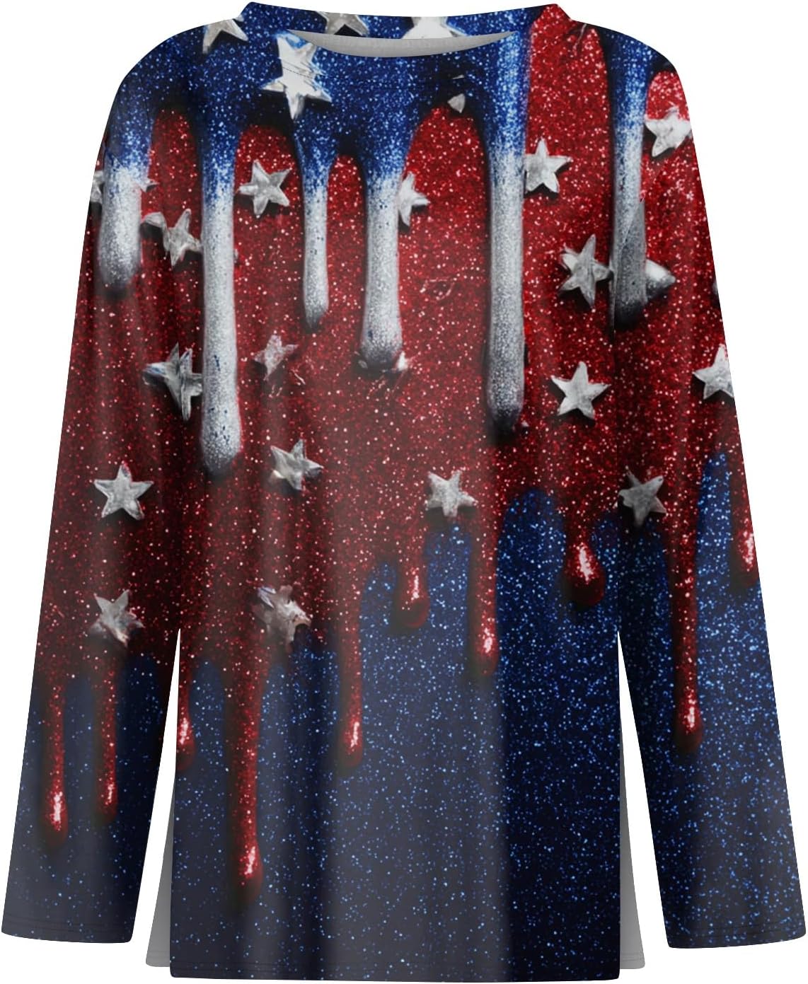 Women's 250Th Anniversary Shirt, 4Th of July Shirts, Long Sleeve Crewneck Patriotic Tops, S-3XL