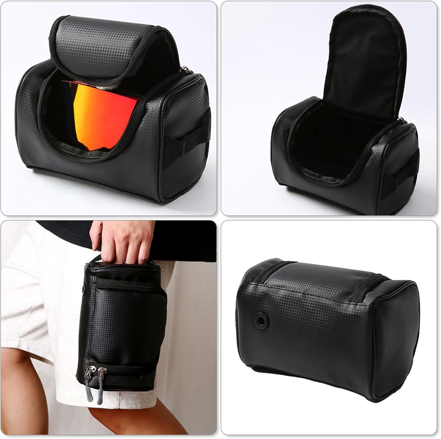 Permanent Ski Glasses Storage Bag with Impermeable Leather Finish and Accessible Carry Belt Plan Glasses Planner Bag