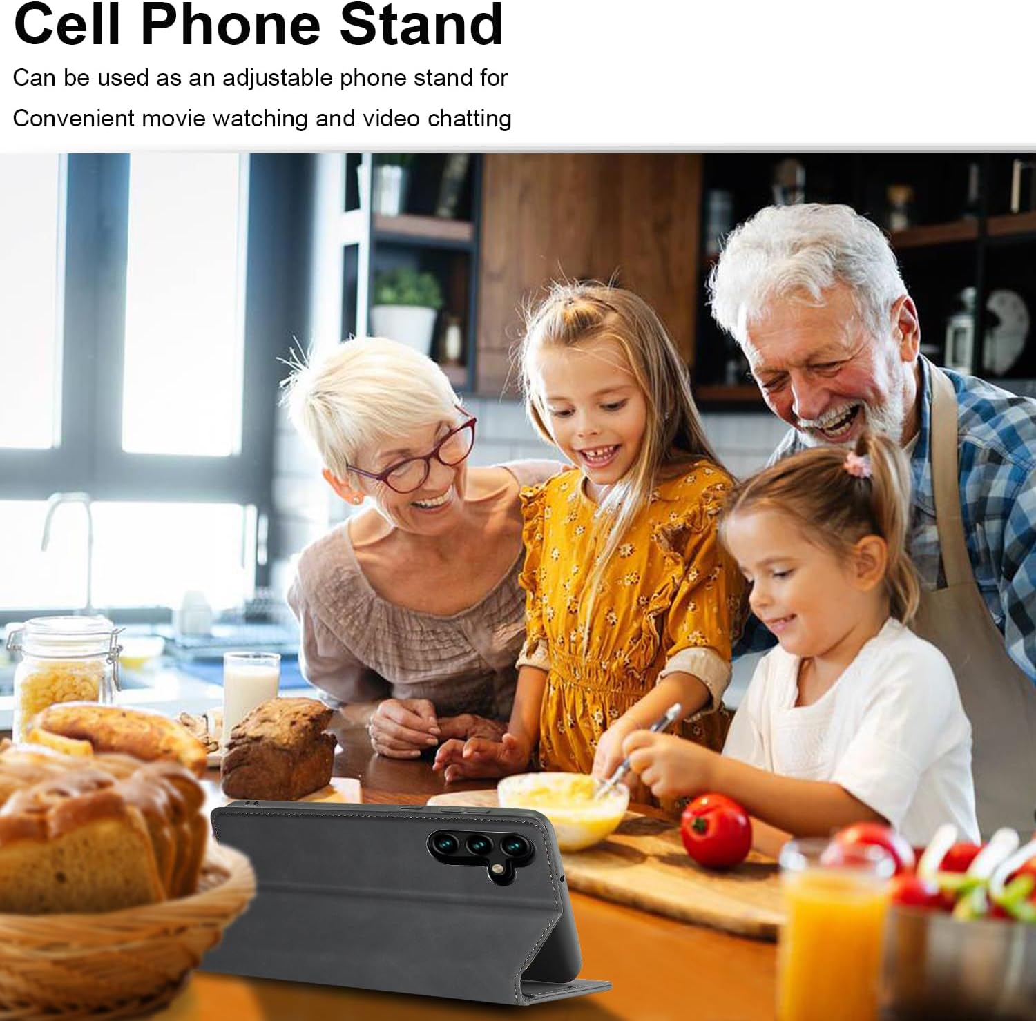 for Samsung Galaxy S25 Case Flip Leather Cover with Hinge Protection, Slim Thin Magnetic Wallet Case [Card Holder], Shockproof Full-Body Protective for Samsung S25 5G Phone Case (Black) - Image 7