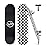 BELEEV Skateboards for Kids, 31x8 inch Complete Skateboard for Beginners Teens Adults, 7 Ply Canadian Maple Double Kick Deck Concave Skateboard with LED Light-Up Wheels (Galaxy Purple)