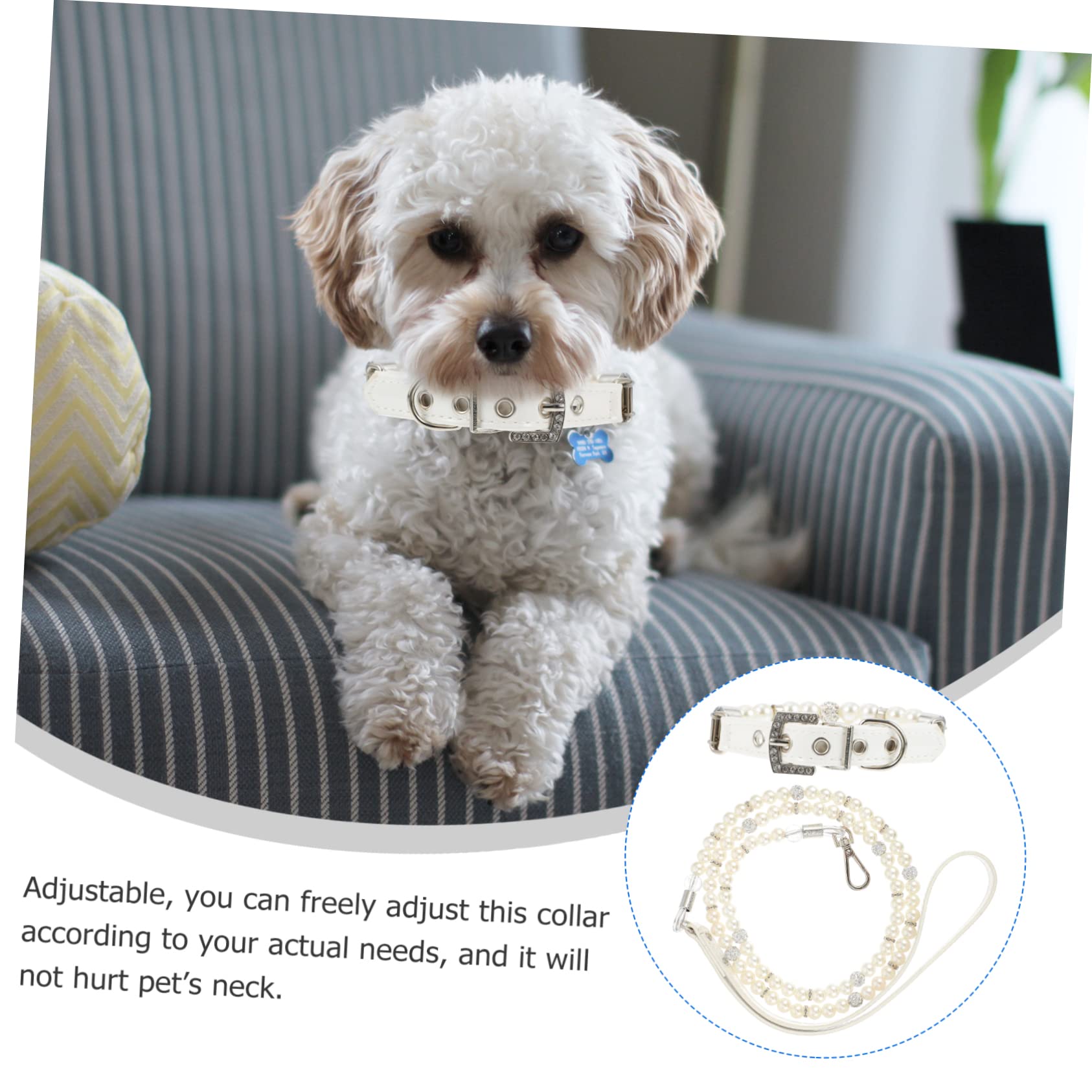 minkissy 6piezas Collar y Ajustables para Perlas Juego para Cachorros para Paseos y Color
