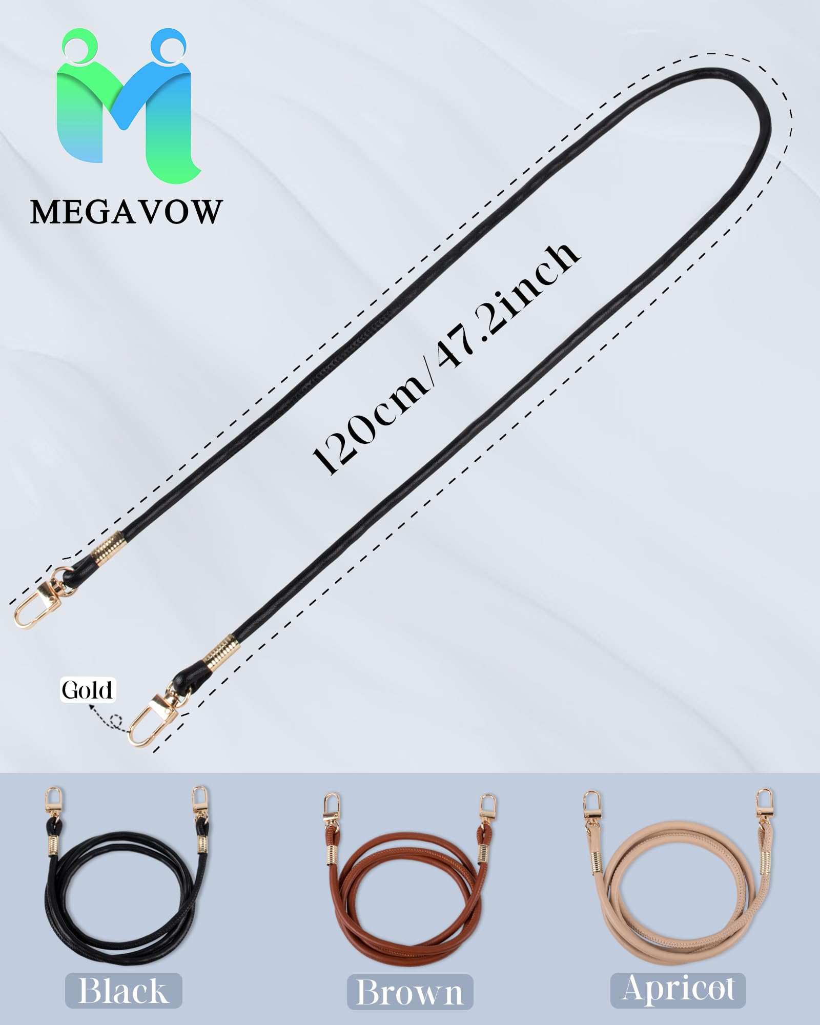 1 pieza Correa del Bolso de la Manija, Correas del Bolso del Cuero, PU Correa del Bolso, Accesorios Universales de DIY para la Fabricación del Bolso, Marrón, 120cm