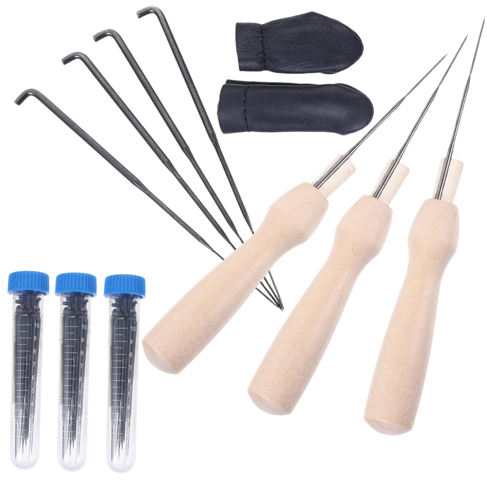 NUOBESTY 3sets Aghi Per Infeltrimento Della Lana Di Strumenti Per Fai Te Con Base Per Progetti Creativi Di Infeltrimento e Artigianato Sicuri e Resistenti