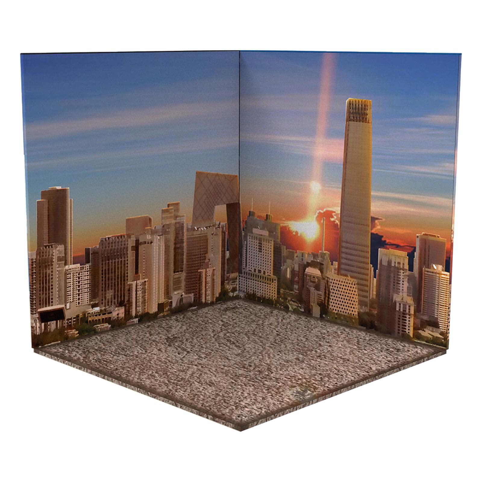 1/12 ジオラマ 2階建て建物｜分離式・アメコミ風・撮影背景 Amazon | 1/12 背景シーンモデルジオラマシミュレーションレイアウト