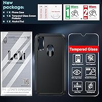 Vista 9 de LeYi Funda para teléfono Samsung-A10E: con protector de pantalla para teléfonos inteligentes, teléfonos desbloqueados, nuevas fundas con kit de Negro