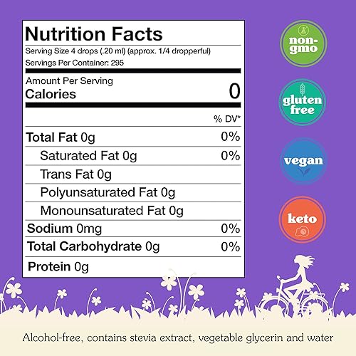 Miniatura 2 de Nustevia libre de alcohol stevia botella de vidrio líquido NuNaturals de 2 onzas No Model Paquete de 10 1 1