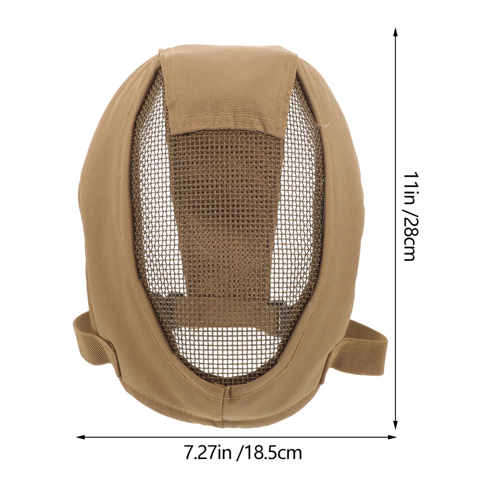 HANABASS Adjustable Protective Full Face Mask Steel Mesh Fencing Face Cover for Sports Outdoor Activities