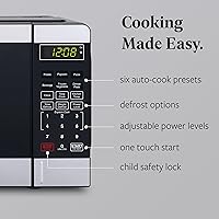 Vista 3 de Farberware 0.7 Cu. Ft. Countertop Microwave Oven – 700 Watts Power, Auto Cook Settings, Defrost, Easy Clean and Child Safety Lock - Stainless and