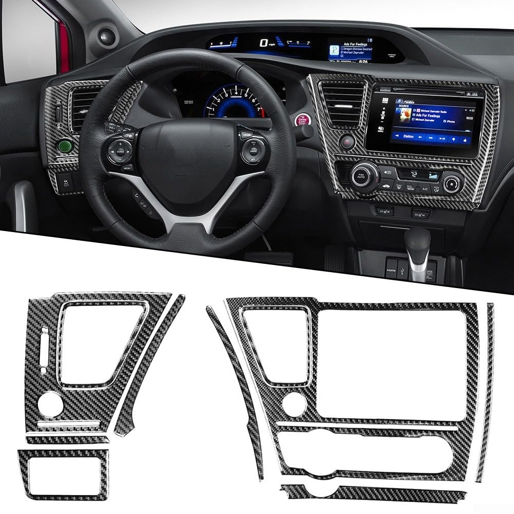 Kit pour déco pour fibre 10Pcs pour honda Civic 9 2013-2015 Kit
