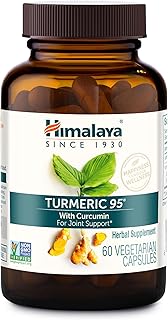 Himalaya Turmeric 95 Supplement with Curcumin/Curcuminoids, Joint and Muscle Support, Optimum Flexibility and Mobility, 600 mg, Non-GMO, Vegan, Gluten Free, 60 Capsules, 60 Day Supply
