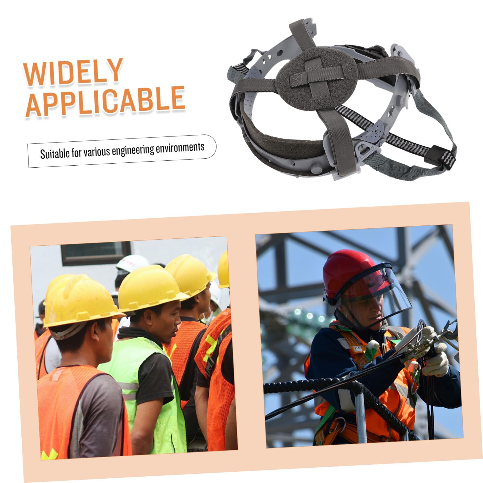 ARTIBETTER Helmfutter Schutzhelm Helme Austauschbare Helmaufhängung Huteinlage Für Sicherheitshut Hardhat-zubehör Helmaufhängungsknopf Austausch Der Helmaufhängung Stoff Weiß