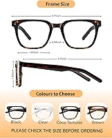 Vista 6 de Overzied - Gafas cuadradas de luz azul para mujer y hombre, antideslumbrante, reducen la fatiga ocular para juegos, computadora, pantalla