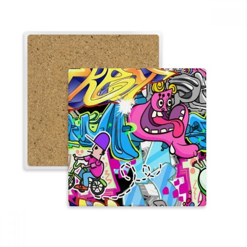 Coaster Tasse Graffiti coloré pour égayer vos pauses café au bureau