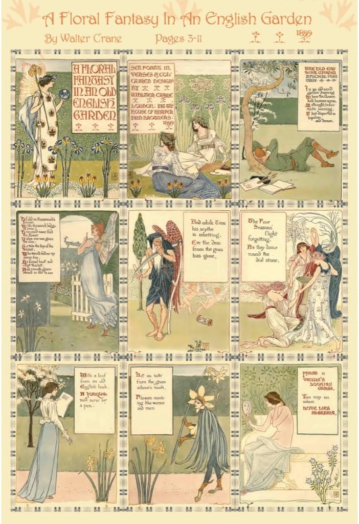 Art & Fable Puzzle Company A Floral Fantasy by Walter Crane, 500 Piece Fine Artwork Premium Adult Jigsaw Puzzle