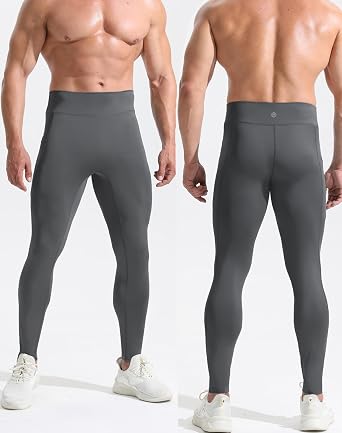 NELEUS Men's Compression Baselayer Running Tights Gym Leggings with Pockets