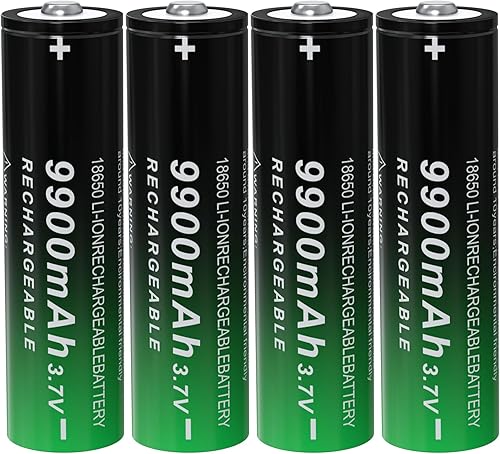 Miniatura 7 de 18650 Batería recargable 9900mAh 3.7V Li-ion Baterías 18650 Botón de batería Top 2 Pack para linternas Faros