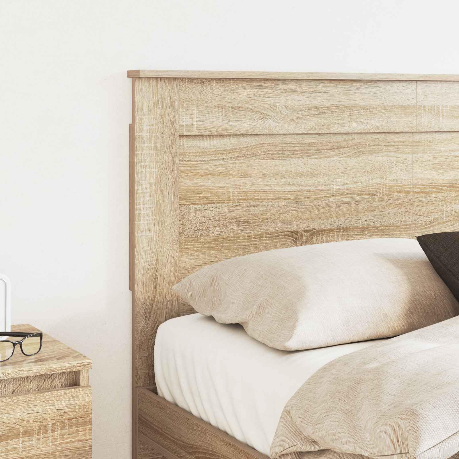 Tomostar Tête de lit, Armoire Tête de lit sur Pied Meuble de Chambre à Coucher Chêne Sonoma 160 cm Bois d'ingénierie