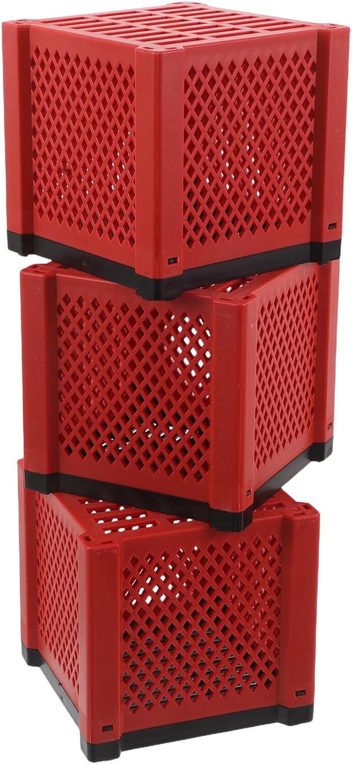 3pcs Aquarium Filter Media Storage Box, Biofilter Purifier Cube for Fish Tanks and Ponds, Small Livestock Water Purifier with Turnover Design for Aquarium Filtration Accessories