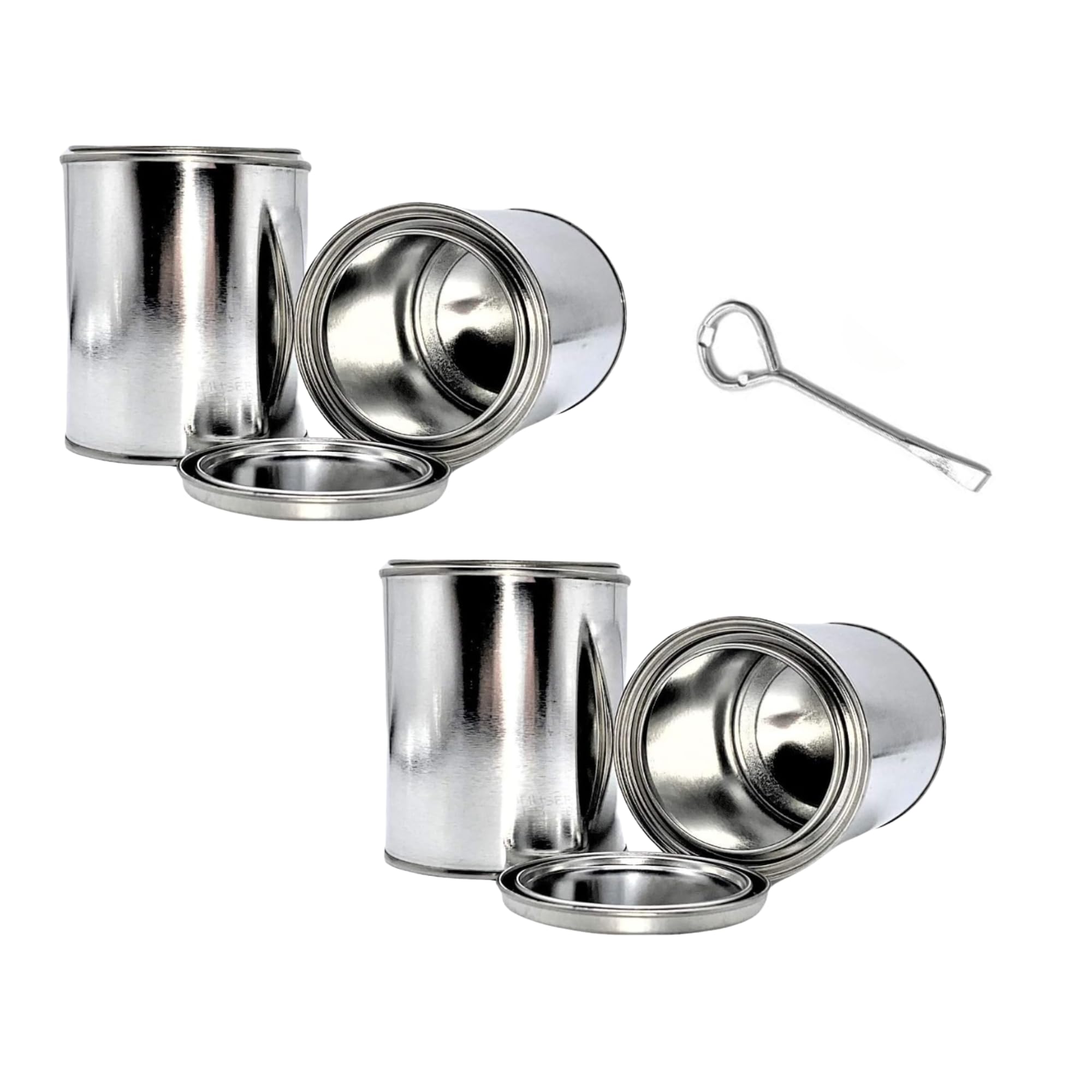 Empty Metal Paint Cans 16 oz 4 Pack
