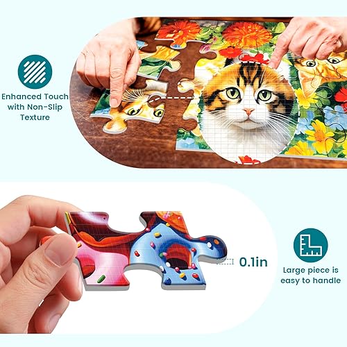 Miniatura 3 de 6 paquetes de 16 piezas grandes rompecabezas de demencia Alzheimer productos y actividades para personas mayores regalo rompecabezas fácil,