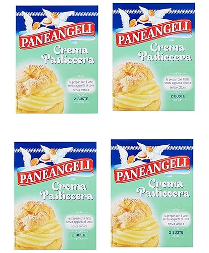 Paneangeli Crema Pasticcera - Mezcla de crema pastelera en polvo, 5.29 onzas, 5.29 oz, paquete de 4