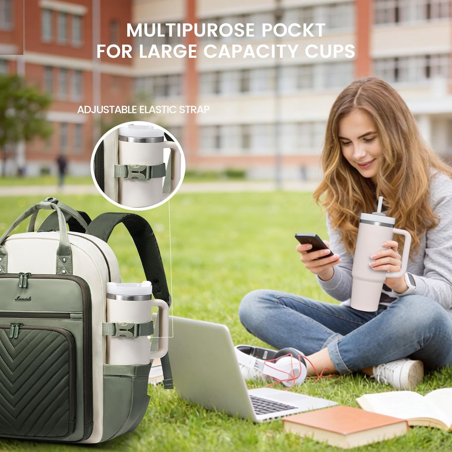 LOVEVOOK Laptop Backpack for Women, Water Resistant Travel Work Backpacks Purse Stylish Business Teacher Nurse Computer