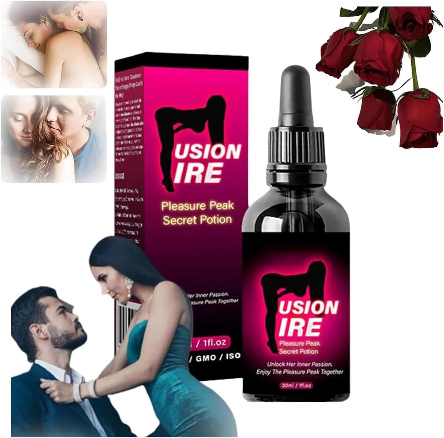 FusionFire Pleasure Peak Secret Potion - Secret Happy Drops,Happy Hormones Drops for Women,Desire Fusion Passion Elixir Drops, Pleasurepeak Oral Drops,Enhancing Sensitivity &amp; Pleasure 1