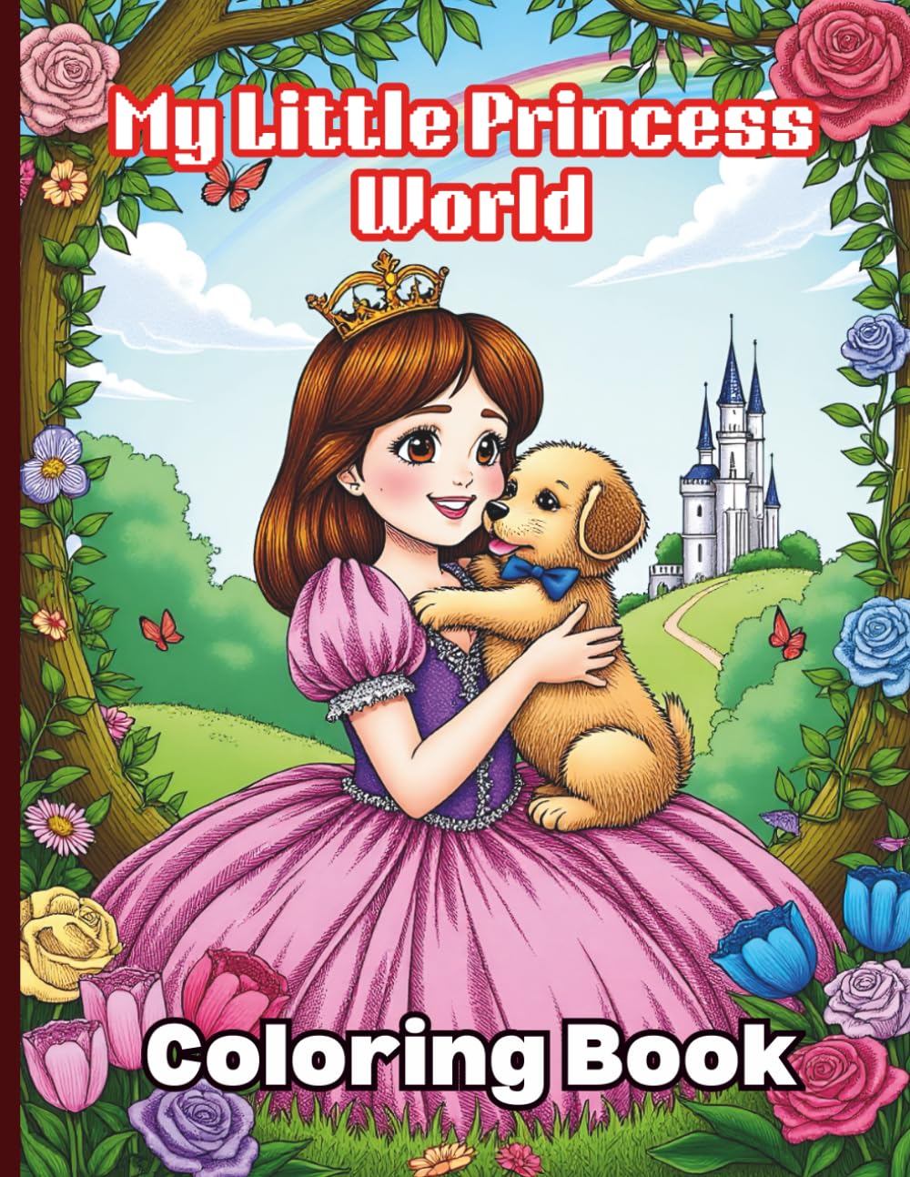 My Little Princess World Coloring Book: A Delightful Coloring Book for Kids with Gentle Princesses, Puppies, and Royal Dreams