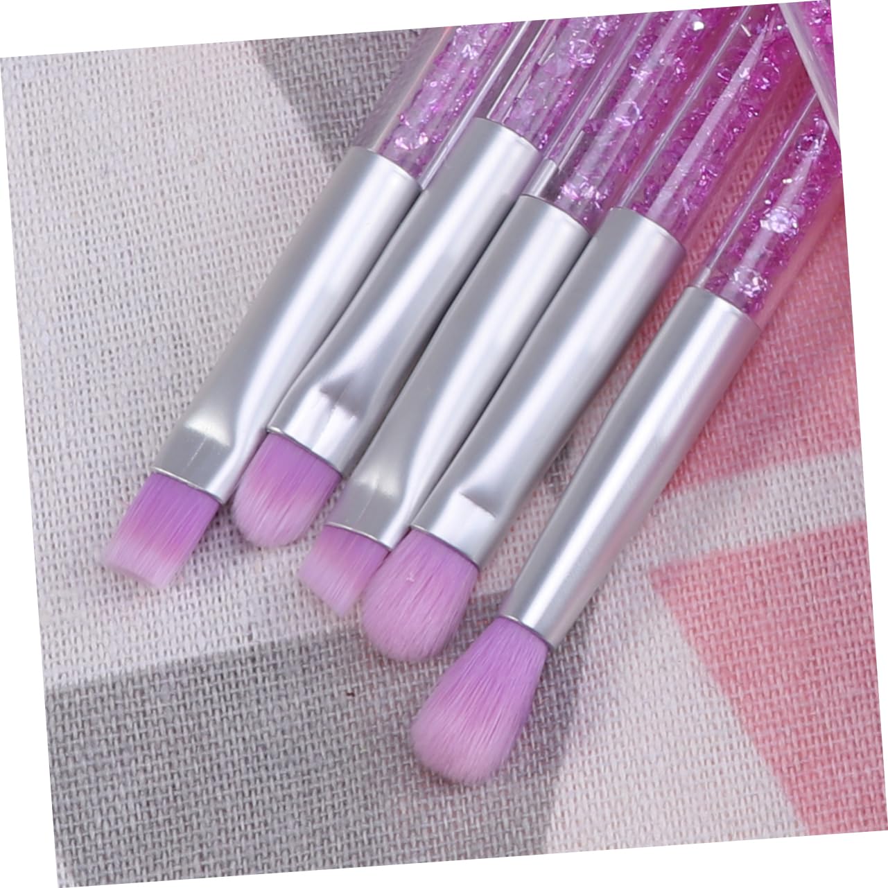 FOMIYES 24stücke Teiliges Make-up Pinsel Set Mit Transparentem Griff Und Kristallakzenten Für Damen Professionelles Kosmetik-set Für Gleichmäßiges Und Natürliches Make-up