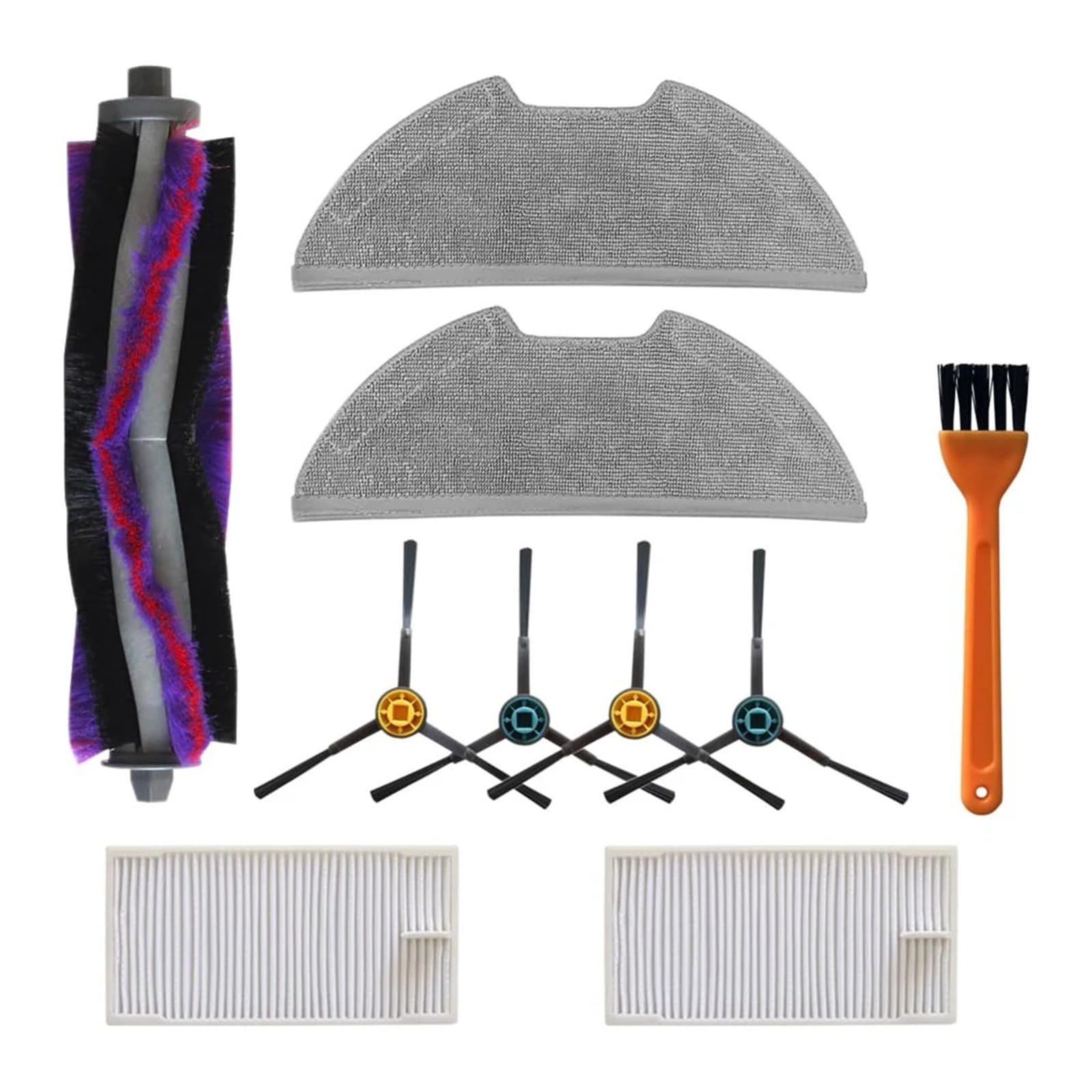 RHOBYXONZ Main Brush, Side Brush, Filter And Mop Set For NERE10s E10S And A8 Robot Vacuum Cleaners, Compatible For Eureka, Compatible For Obode