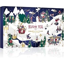 Kusmi Tea - Advent Calendar - Tea bags, Loose Leaf Tea and Accessories - 24 Christmas Surprises for Organic Tea and Infusion Lovers - Green Tea, Black Tea, White Tea, Herbal Tea Winter Sports