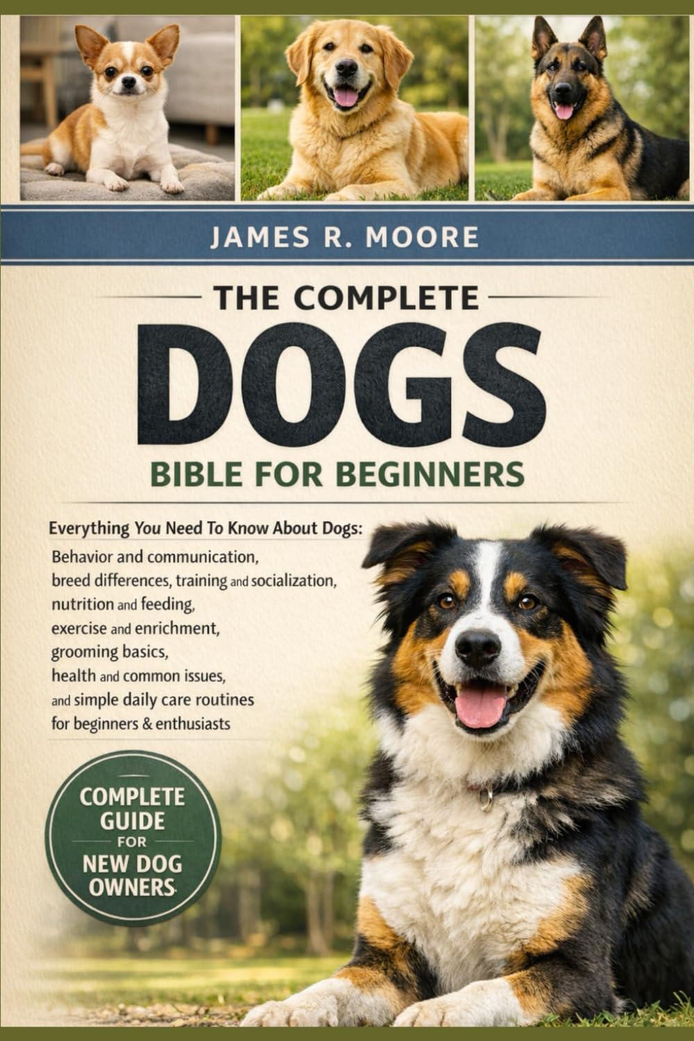 THE COMPLETE DOGS BIBLE FOR BEGINNERS: Everything You Need To Know About Dogs: Behavior and communication....enrichment, grooming basics, health and ... care routines for beginners & enthusiasts