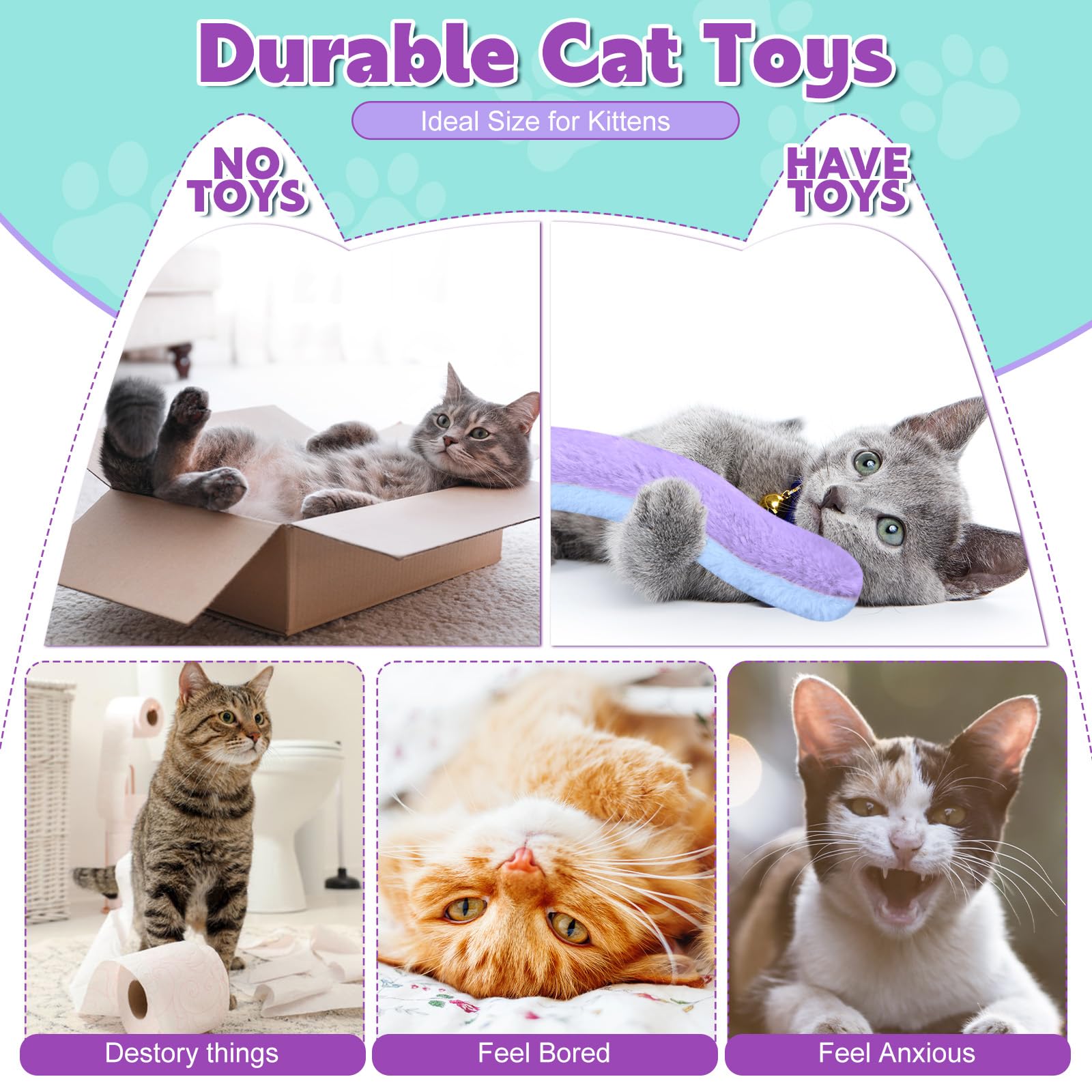 Paquete de 12 juguetes de hierba gatera a granel recargables para gatos, juguetes de hierba gatera, juguetes para gatos con hierba gatera, juguete interactivo para masticar gatos suaves y
