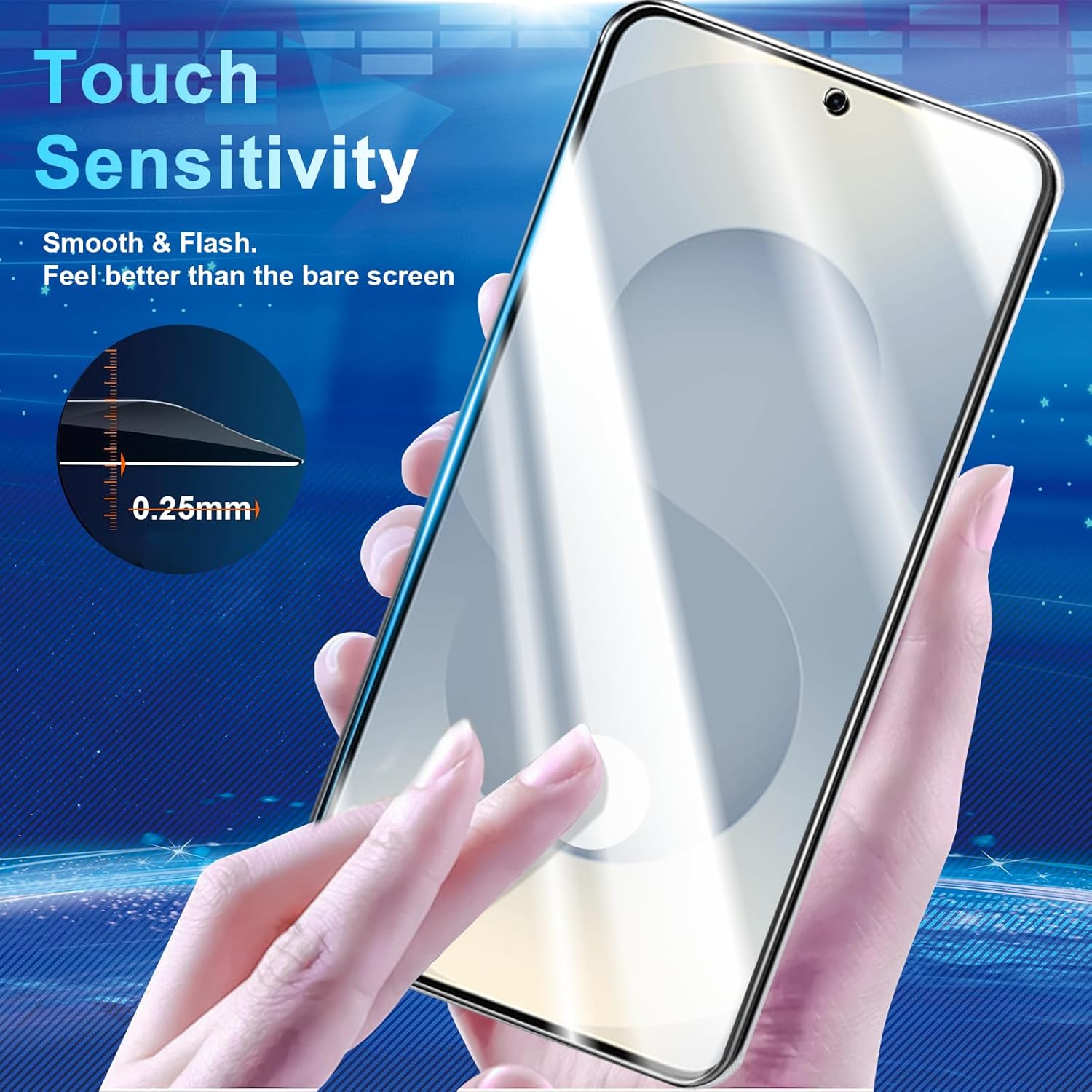[2+] Screen Protector patible with Galaxy S25, 2 Tempered Film