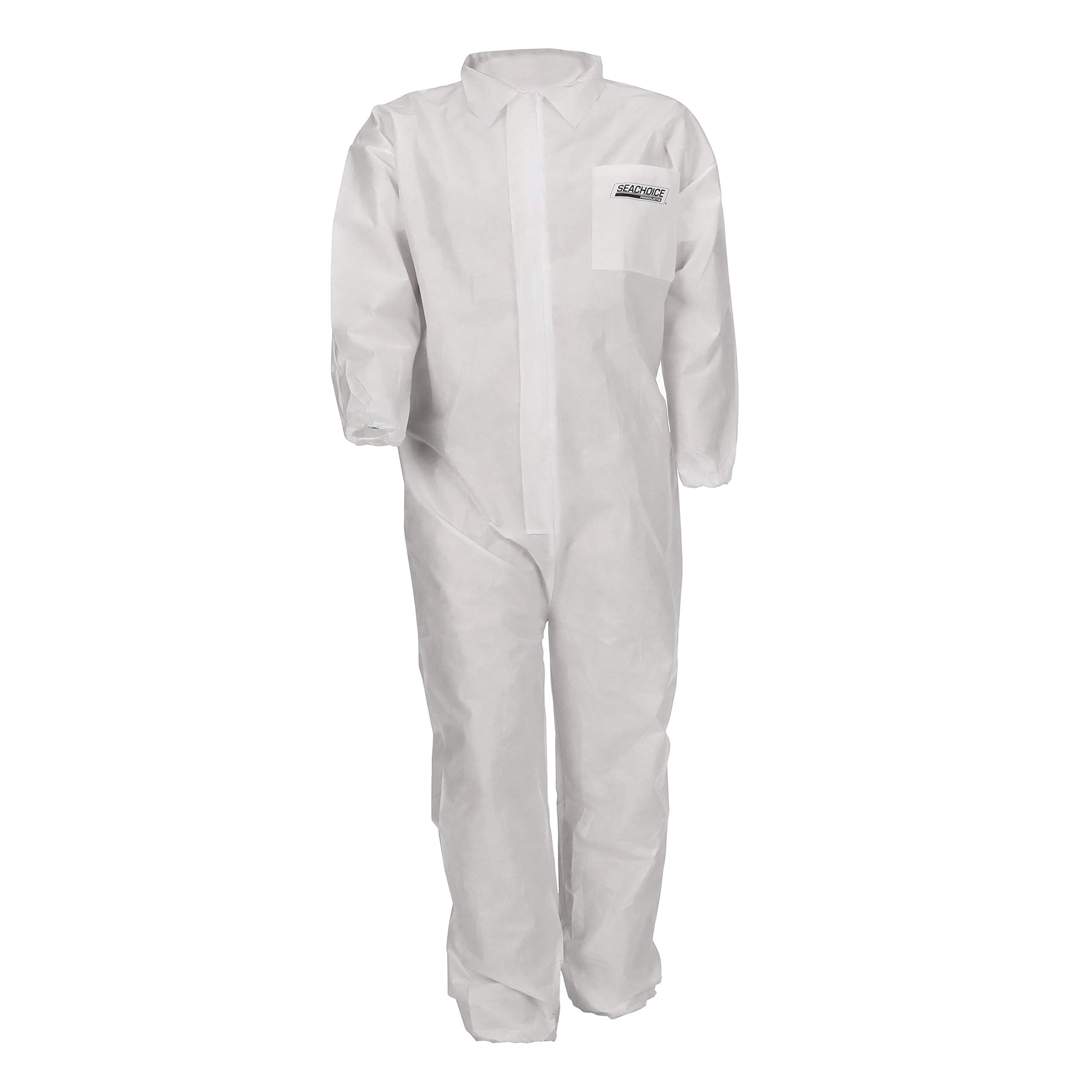 Seachoice 93071 SMS Disposable Protective Breathable Coveralls with Collar, XX-Large