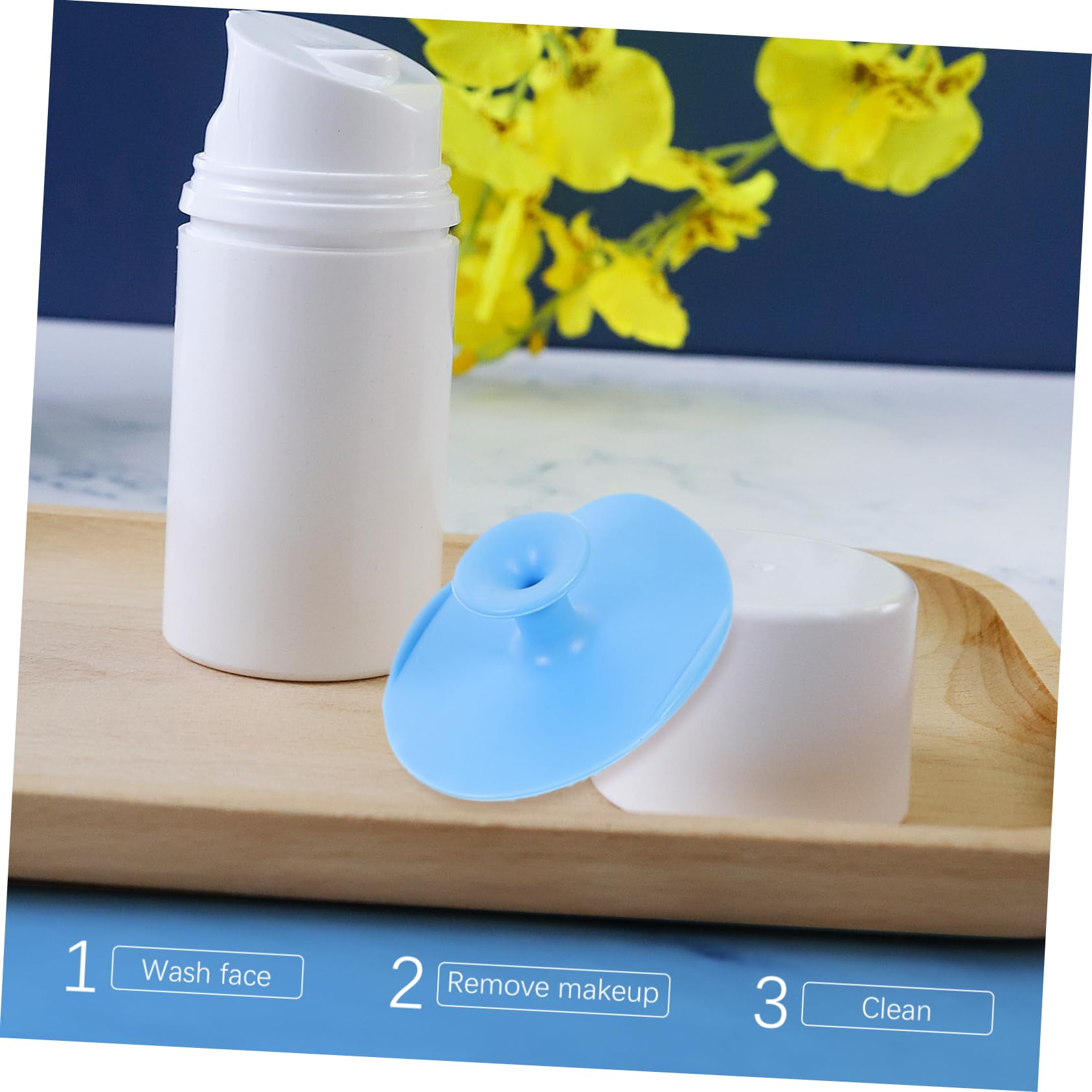 CALLARON 6Pcs Silicone Cleansing Exfoliator Brush for Deep Facial Cleaning Gentle Body Scrubber for Exfoliation and Massage Multi Color Options