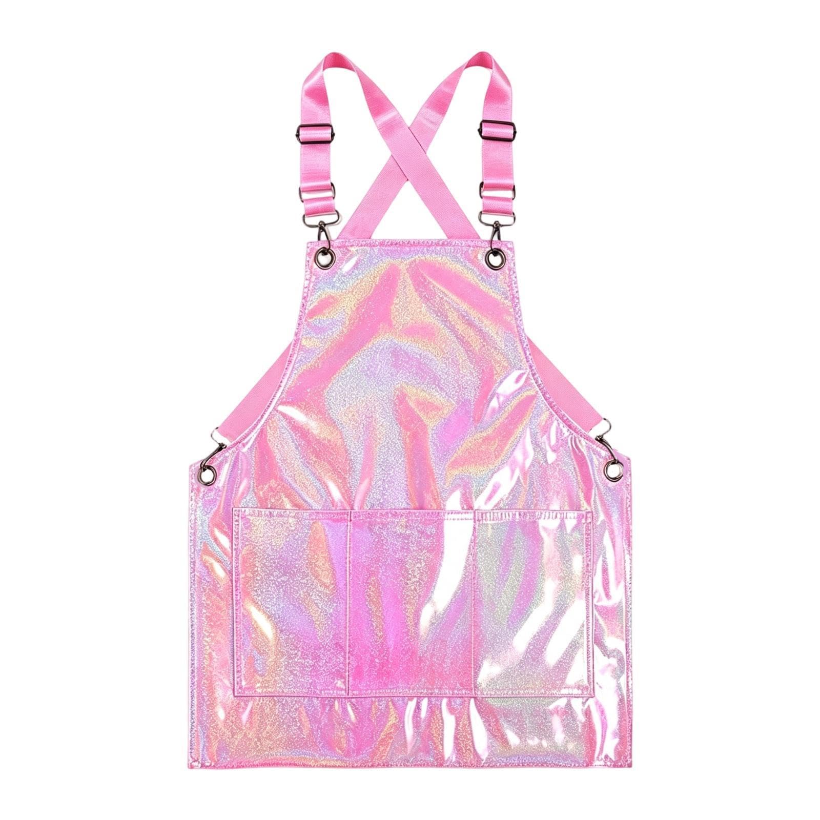 predolo Delantal de Chef Delantal de Cocina Delantal de Parrilla Babero para Asar con Bolsillos Delantal de Servicio Delantal de Jardinería Material PU Que