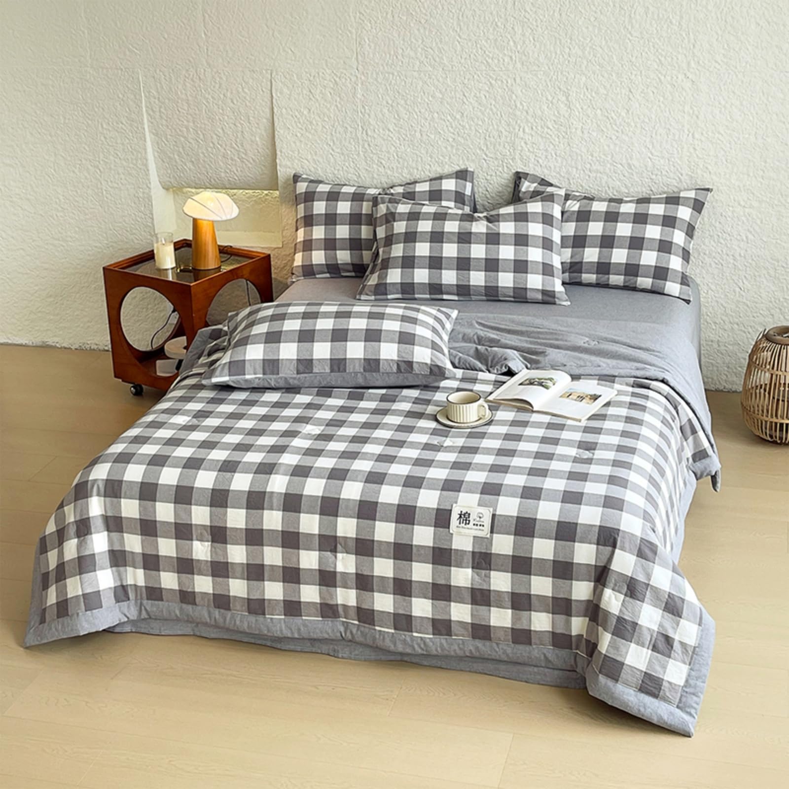Odot Edredón Sin Funda 2.5 TOG (Blanco grisáceo,200x230cm) | Relleno Nórdico Verano Edredón Ligero y Transpirable Lavable a Máquina y Secado Rápido para las Noches Cálidas de Verano