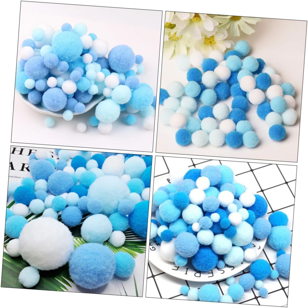jojofuny 5pcs Pompom for Crafting Soft and Decorative Pom Poms for Clothing Hats Shoes and Creative Projects High Elasticity