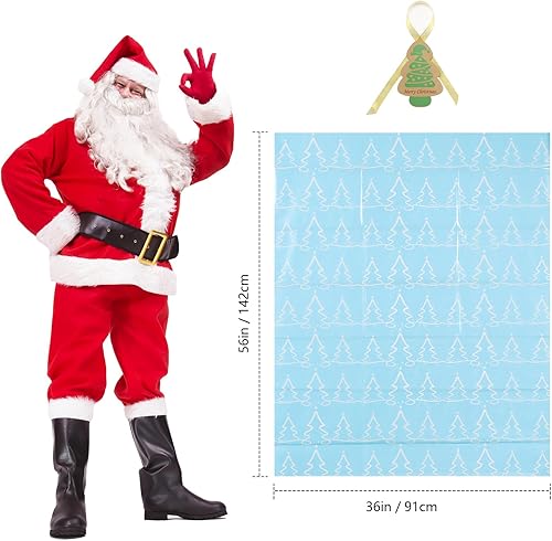 Miniatura 2 de LIYUABU Bolsas de regalo de Navidad extragrandes de 56 x 36 pulgadas, 1 unidad de plástico duradero reutilizable de gran tamaño, bolsas de regalo