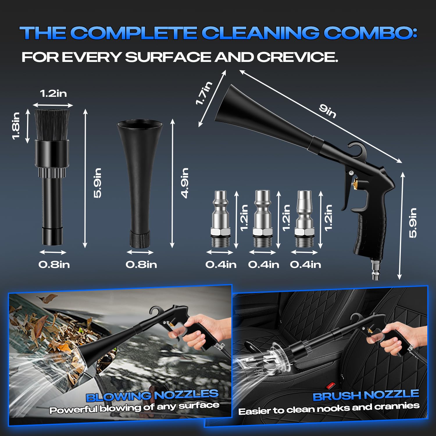 Detailing Car Dryer Gun - Quick Interior Cleaning -4 Detailing Car Dryer Gun - Quick Interior Cleaning -4