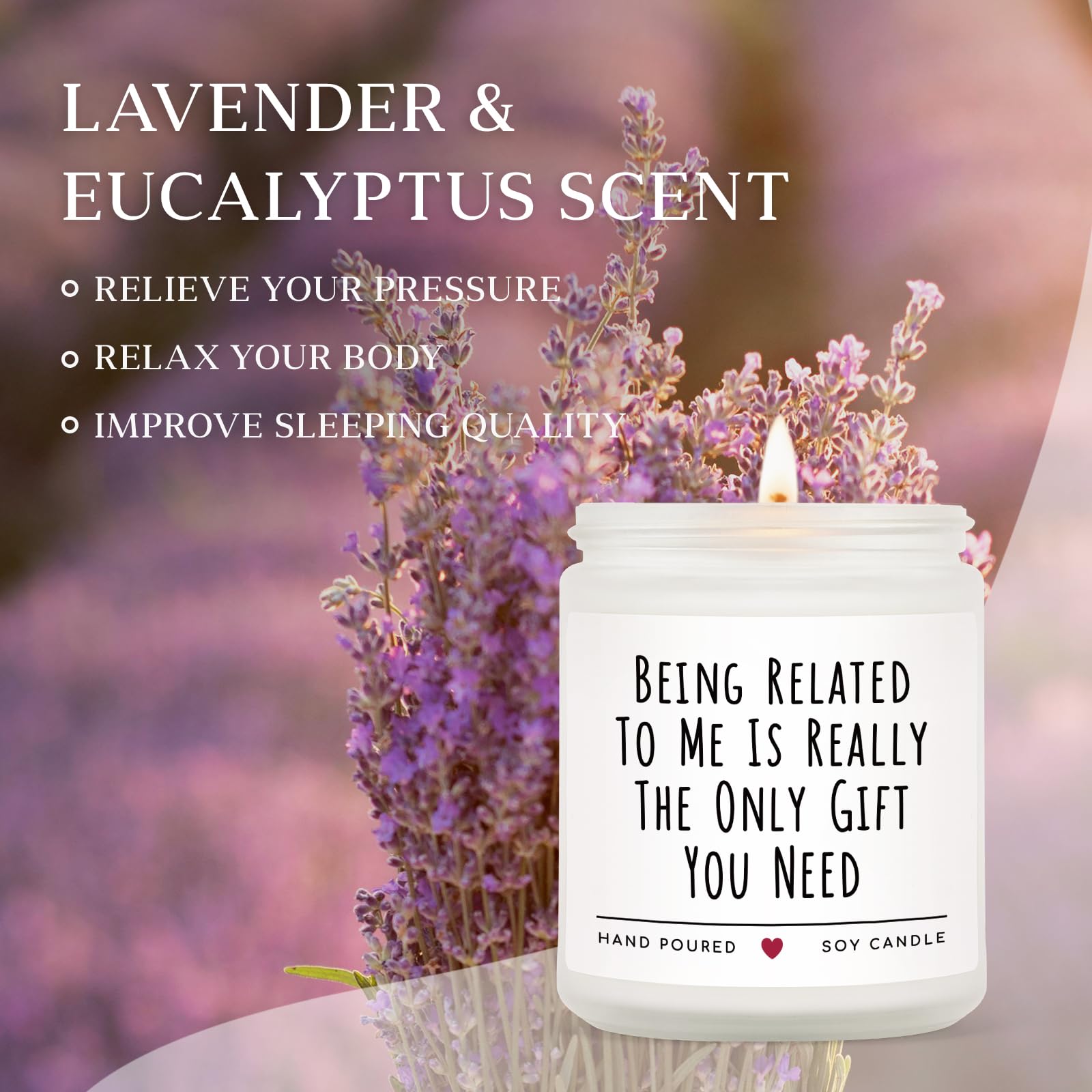 Funny Gifts for Brother Fathers Day, Brother Birthday Gifts, Brothers Gift from Sister, Soy Wax Lavender Candles for Siblings, Sister, Nephew, Friends