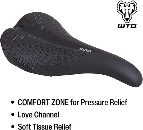 Miniatura 2 de WTB Pure Mountain Bike Seat (Saddle) - Thick All-Day Comfort Padding (2 Rail Options)