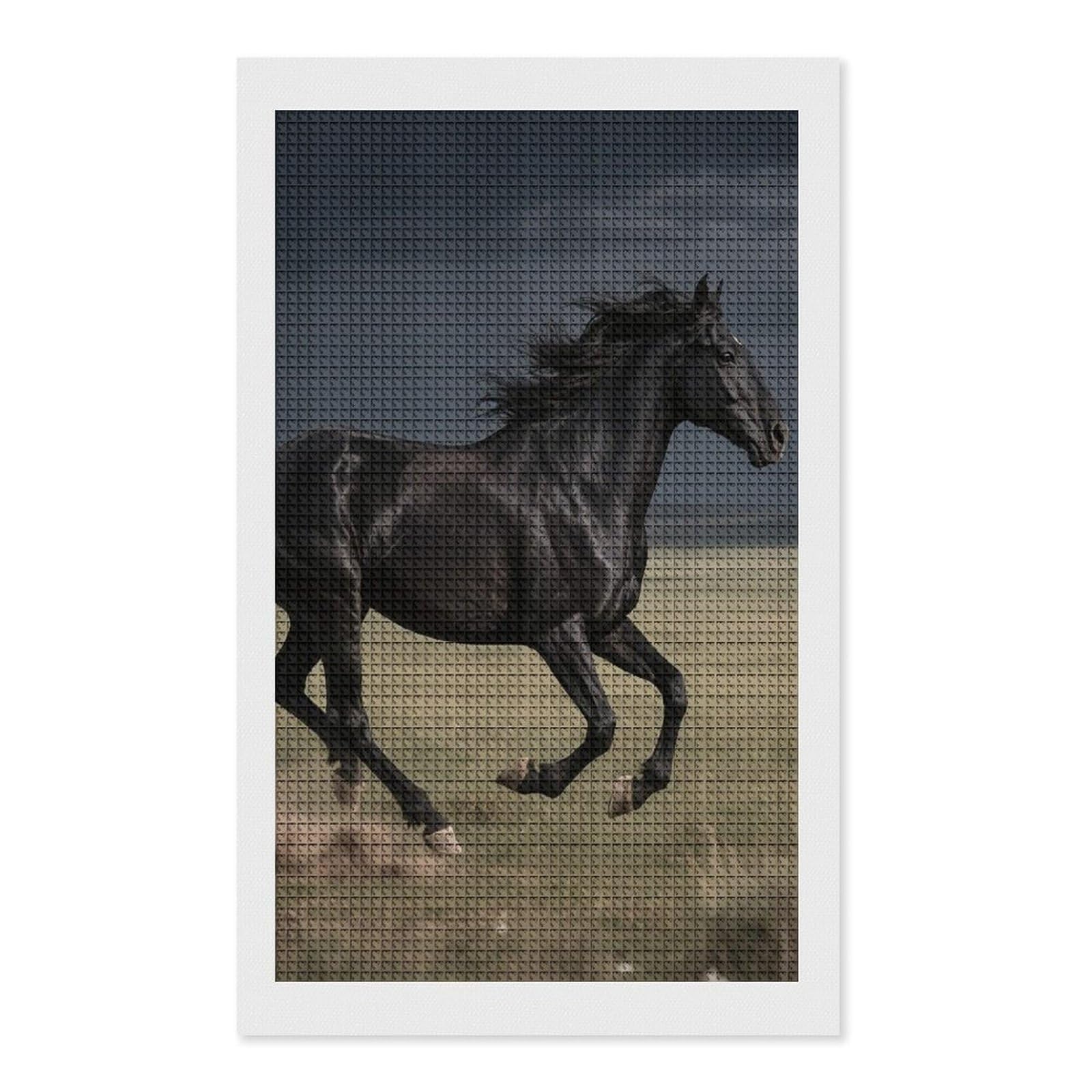 FodPand Horse 5D Diamond Painting Kits for Adults Beginners Full Drill Square Diamond Dots Pictures Gem Art Supplies for Home Wall Room Decoration DIY Craft Set Gift 12x20